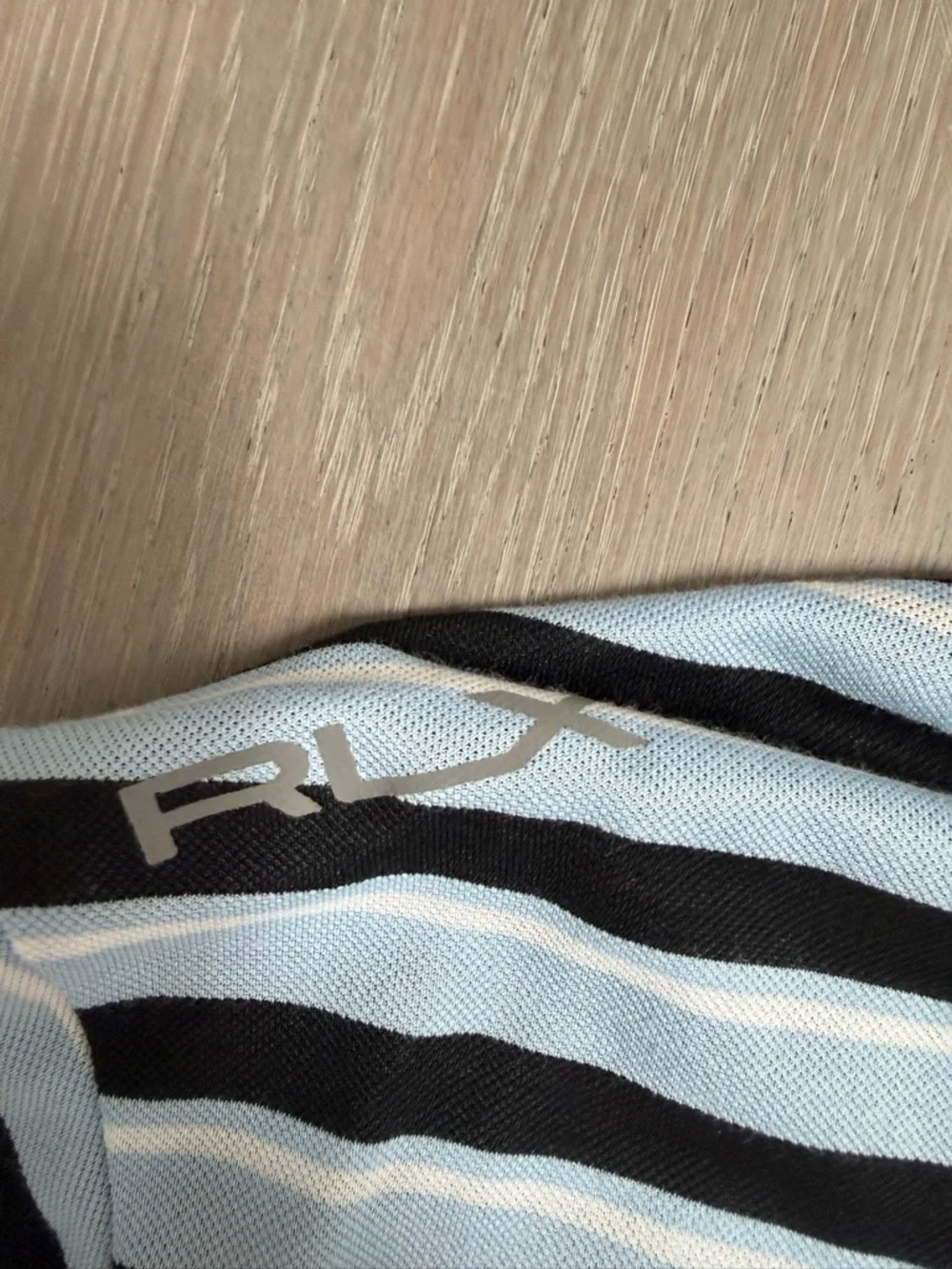 Ralph Lauren RLX Striped Polo Shirt - Black & Light Blue, EUC, XXL - Picture 3 of 8